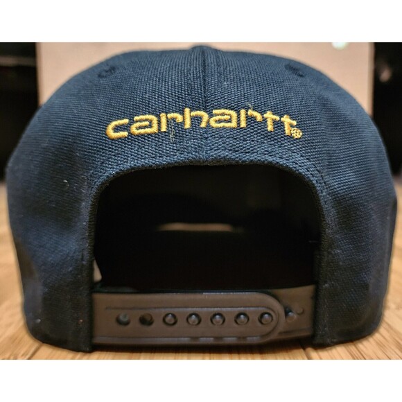 Carhartt Mens Hat Cap Black Snapback Moisture Wicking Fast Dry Ashland Work - Picture 5 of 8